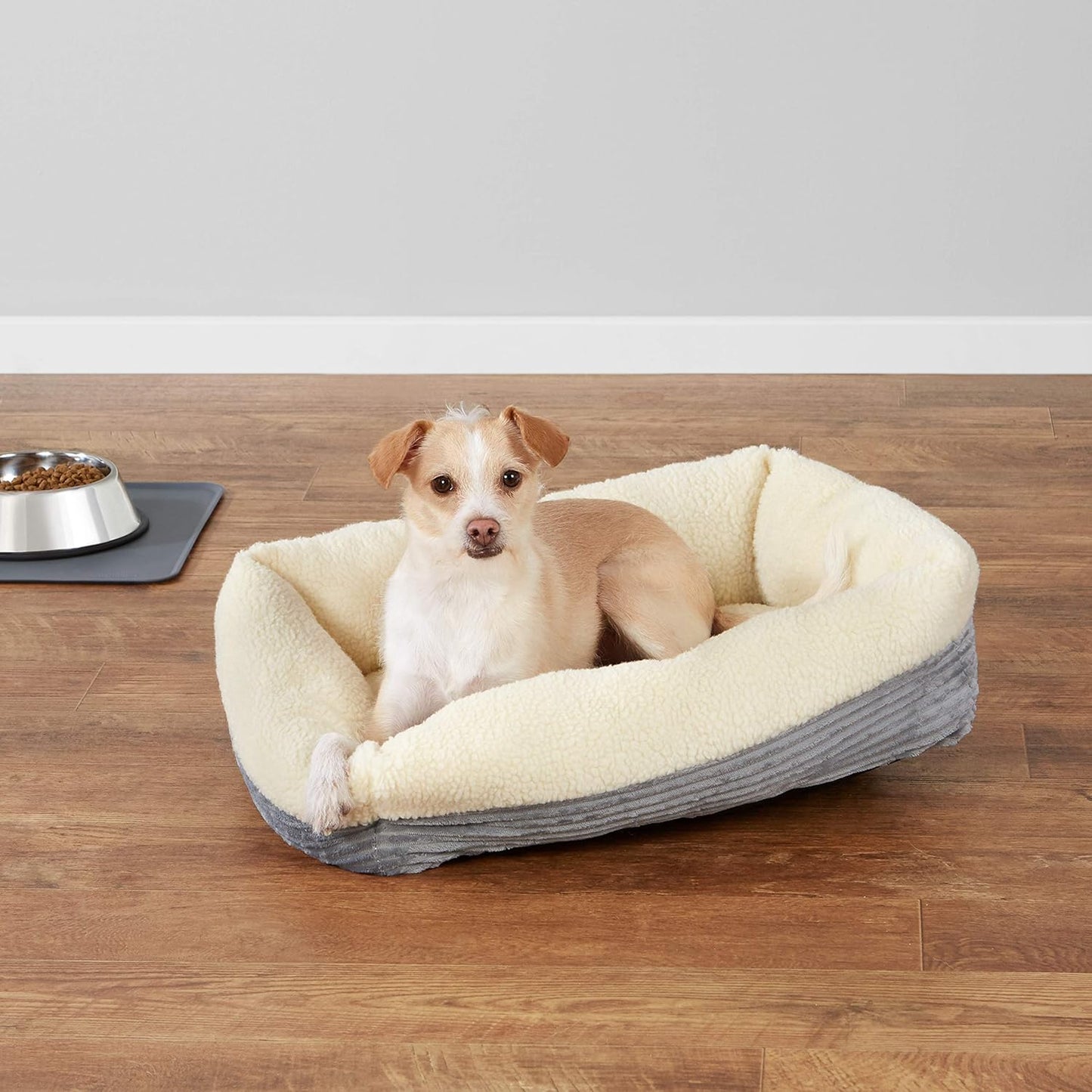 Anti-Slip Self-Warming Pet Bed for Cat or Dog, Rectangle, Grey, 24"L X 20"W X 7"H