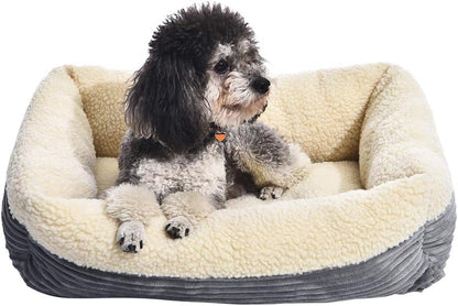 Anti-Slip Self-Warming Pet Bed for Cat or Dog, Rectangle, Grey, 24"L X 20"W X 7"H