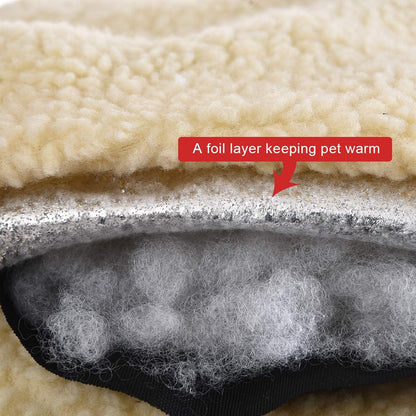 Anti-Slip Self-Warming Pet Bed for Cat or Dog, Rectangle, Grey, 24"L X 20"W X 7"H