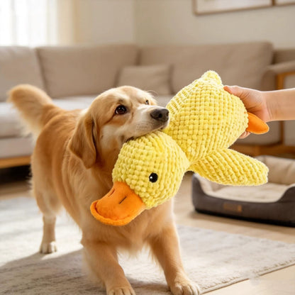 Interactive Duck Dog Toy for Puppies – Soft Plush Squeaky Toy to Reduce Boredom & Anxiety