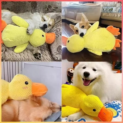 Interactive Duck Dog Toy for Puppies – Soft Plush Squeaky Toy to Reduce Boredom & Anxiety